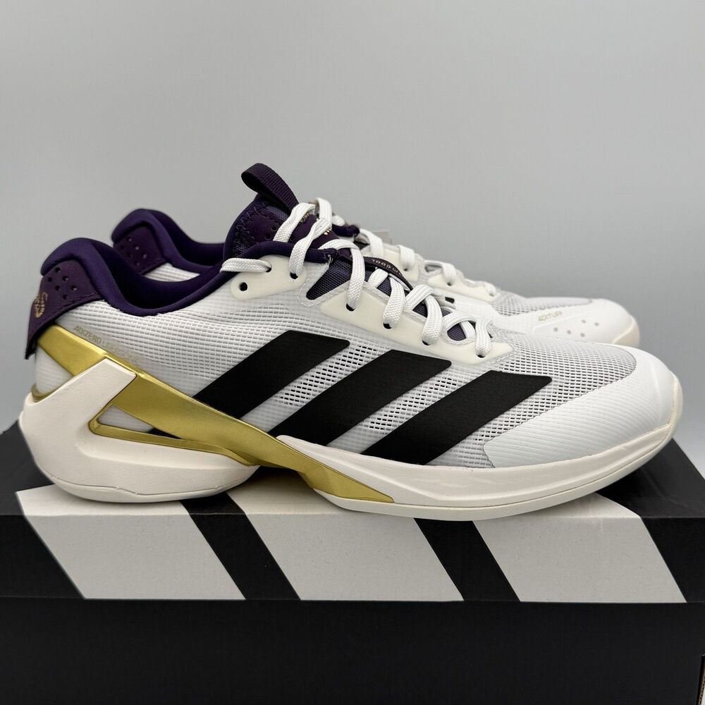 adidas Adizero Ubersonic 5 Tennis Mens Sz 7 White Sneakers Athletic Shoes JQ3778